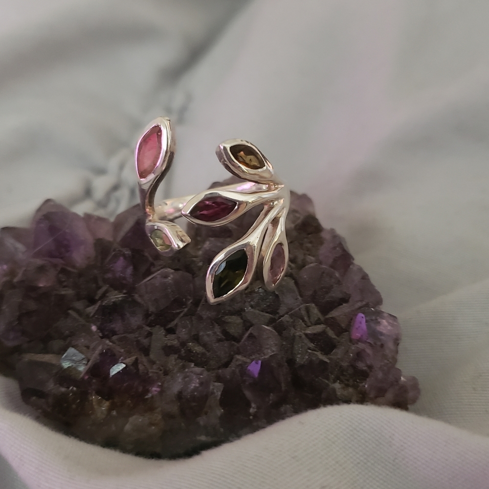 Sapphire sterling silver ring